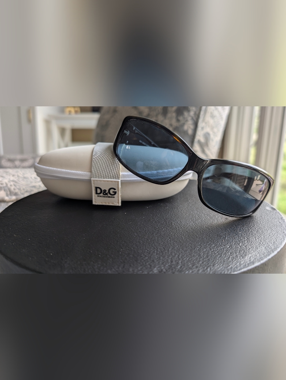 Dolce and Gabbana Sunglasses and Case, Y2K, Black, Blue, D&G, GUC!
